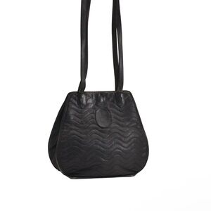 Yves Saint Laurent YSL Black Leather Vintage Shoulder Bag